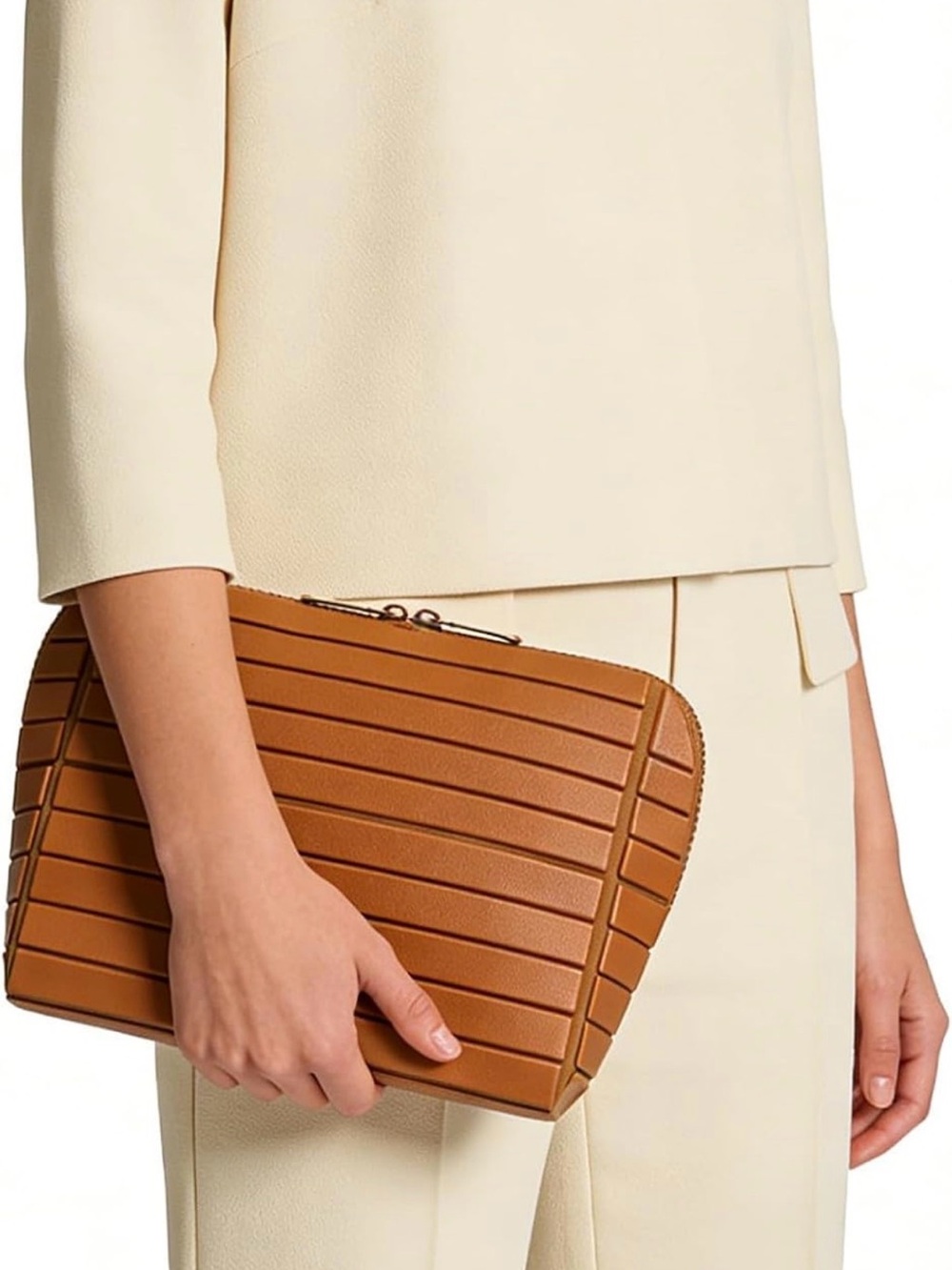 Makeup bag cosmetic Structured Clutch water proof as seen in designer stores